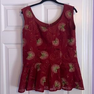 Hand sewn African lace top